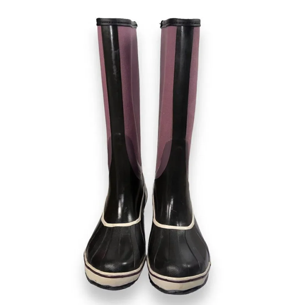 Sorel Sorellington Tall Slip-on Rain Boots Purple / Black‎ NL1620-518 Women's 8